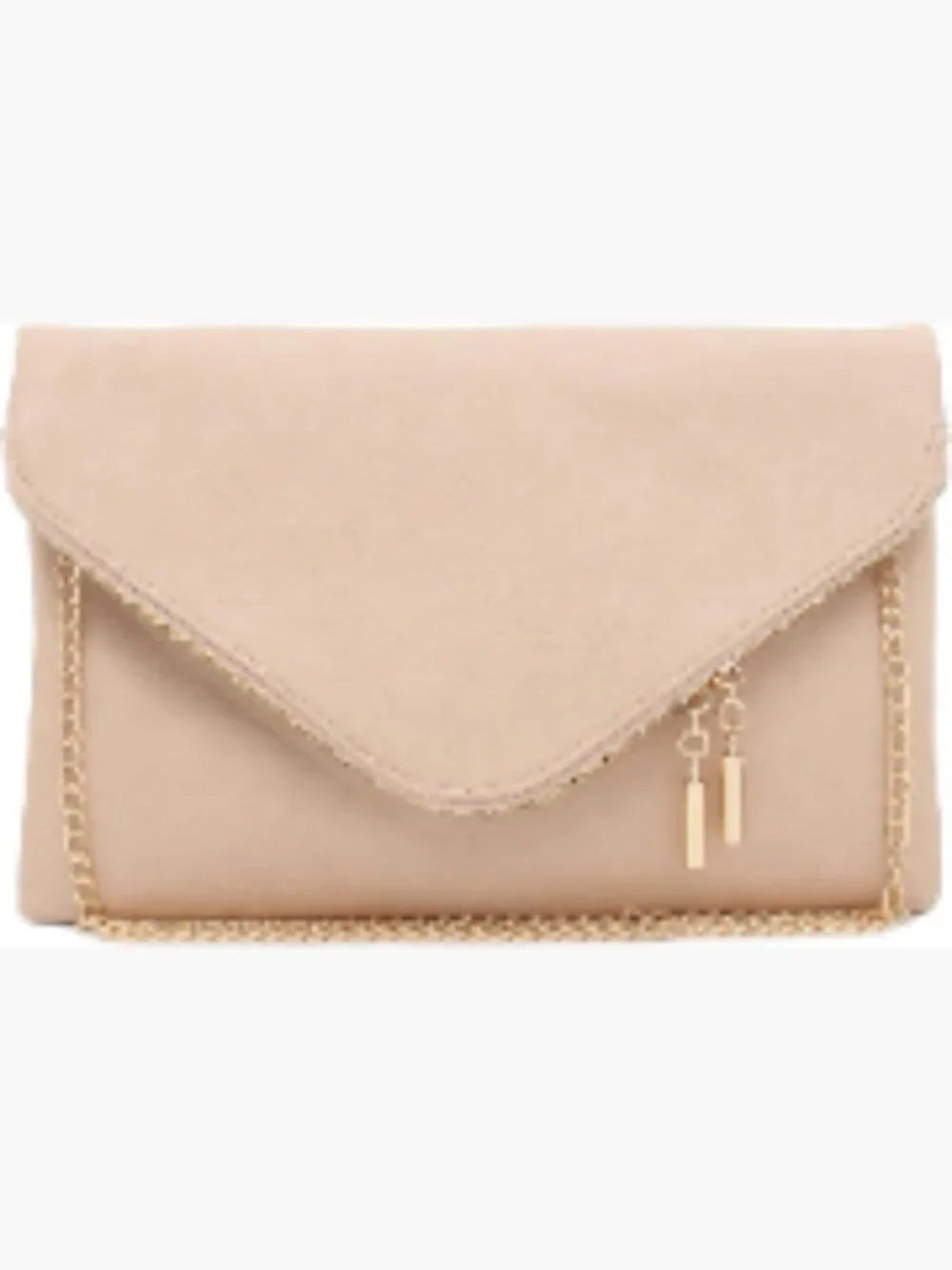 Faux Leather Oversized Envelope Clutch Chain Strap